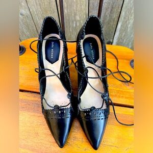 Black lace up Zara shoes